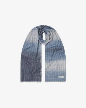 Cotton Scarf in Blue & Grey - The Houlding