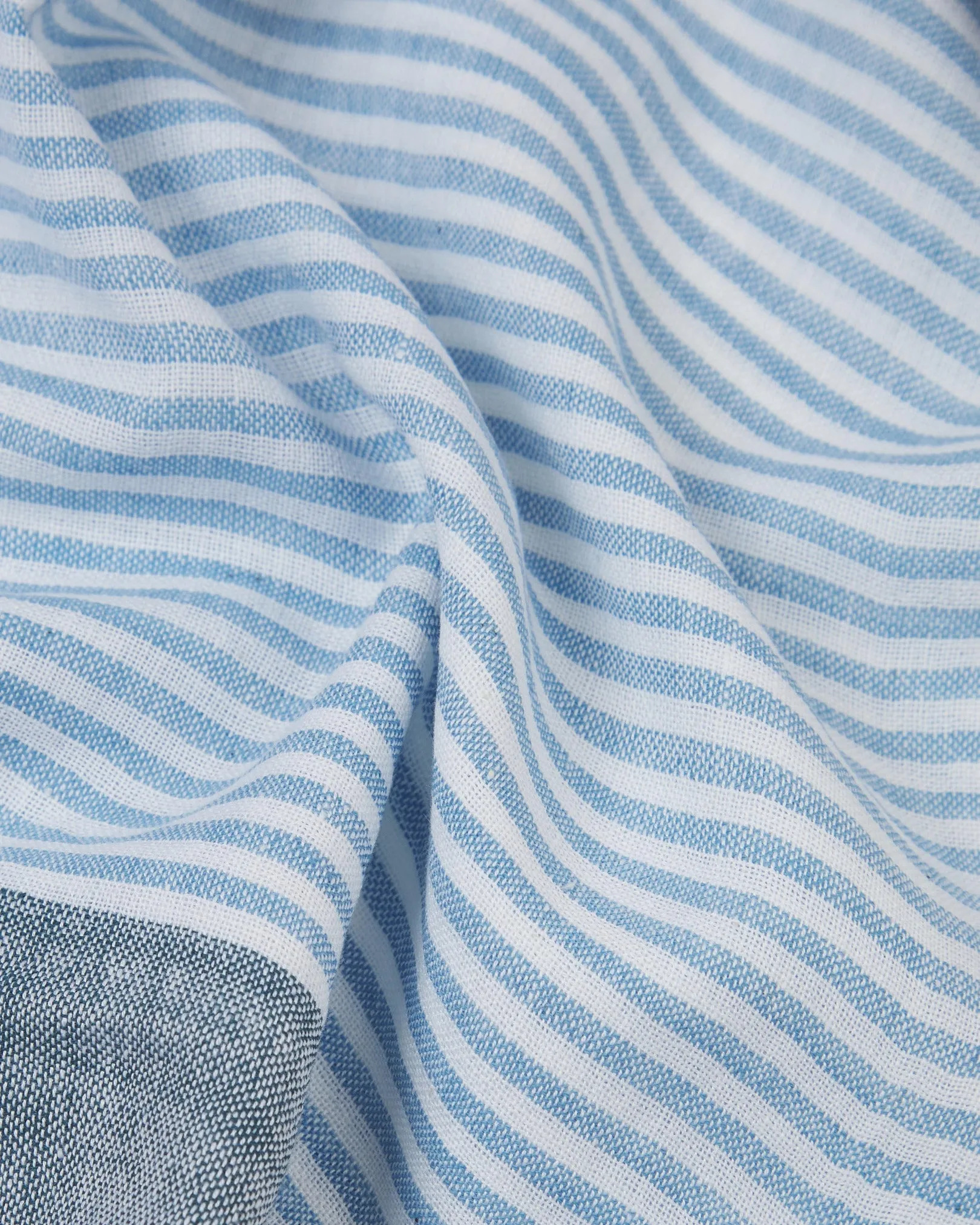 Cotton Scarf in Brown & Blue - The Adams