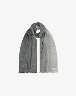Cotton Scarf in Grey & White - The Bonington