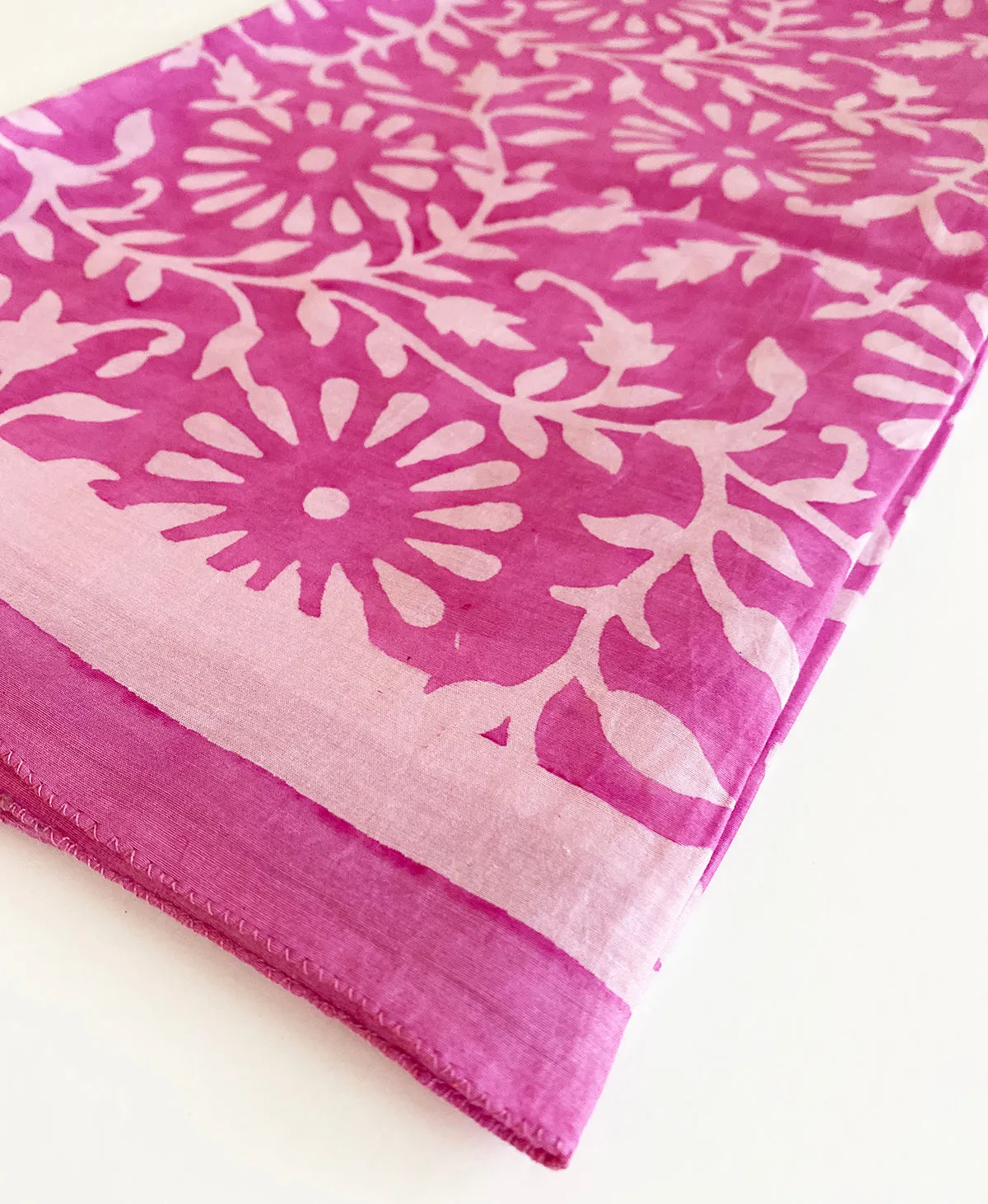 Cotton Silk Scarf | Blooms Pink
