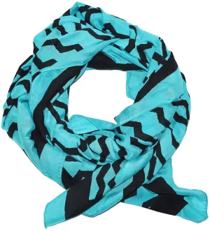 Cotton Silk Scarf | Geri Teal