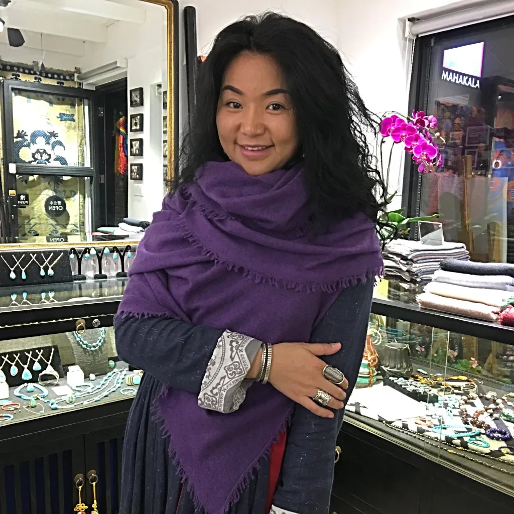 Cozy Pashmina Knit Scarf - Purple