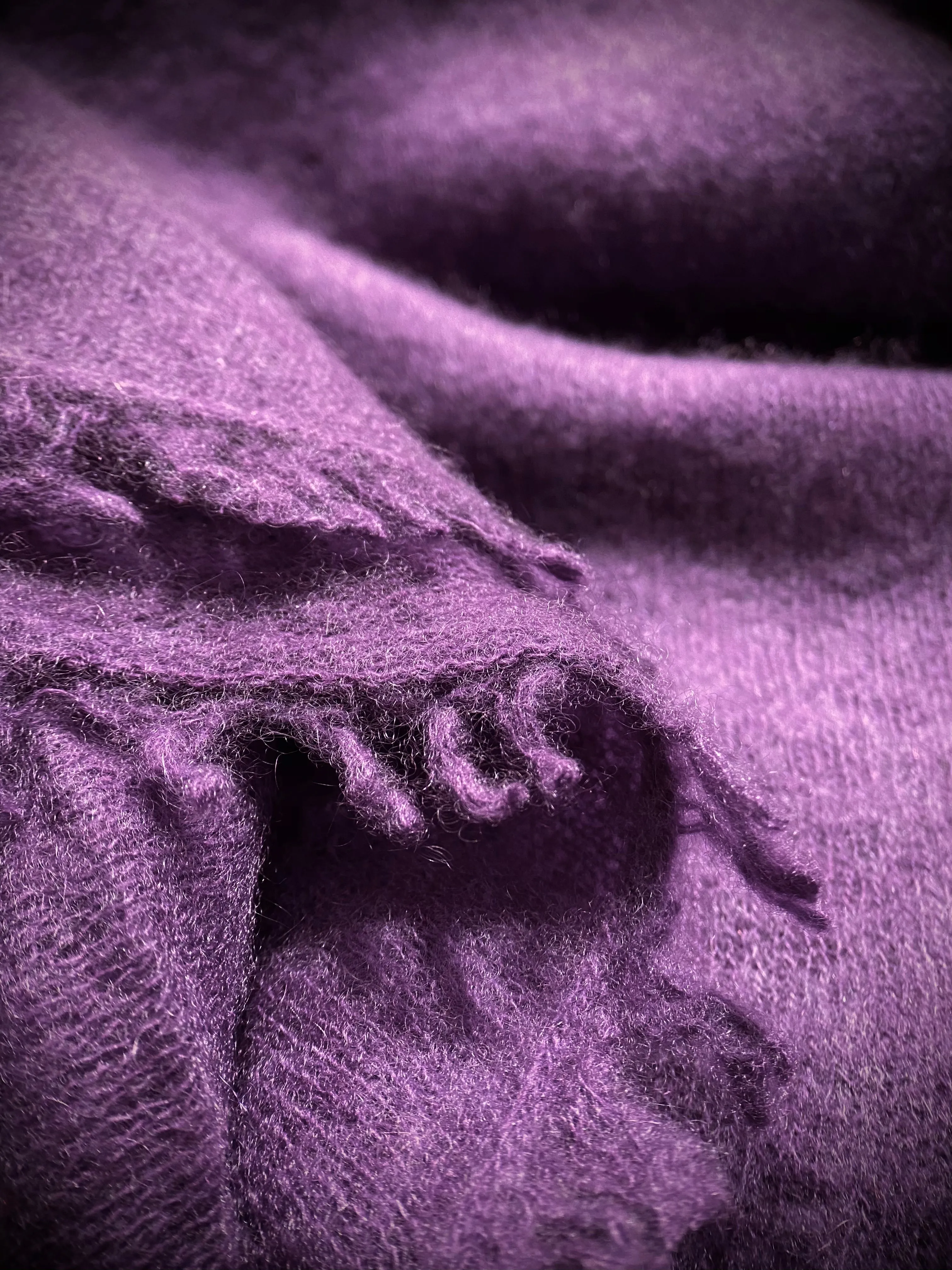 Cozy Pashmina Knit Scarf - Purple