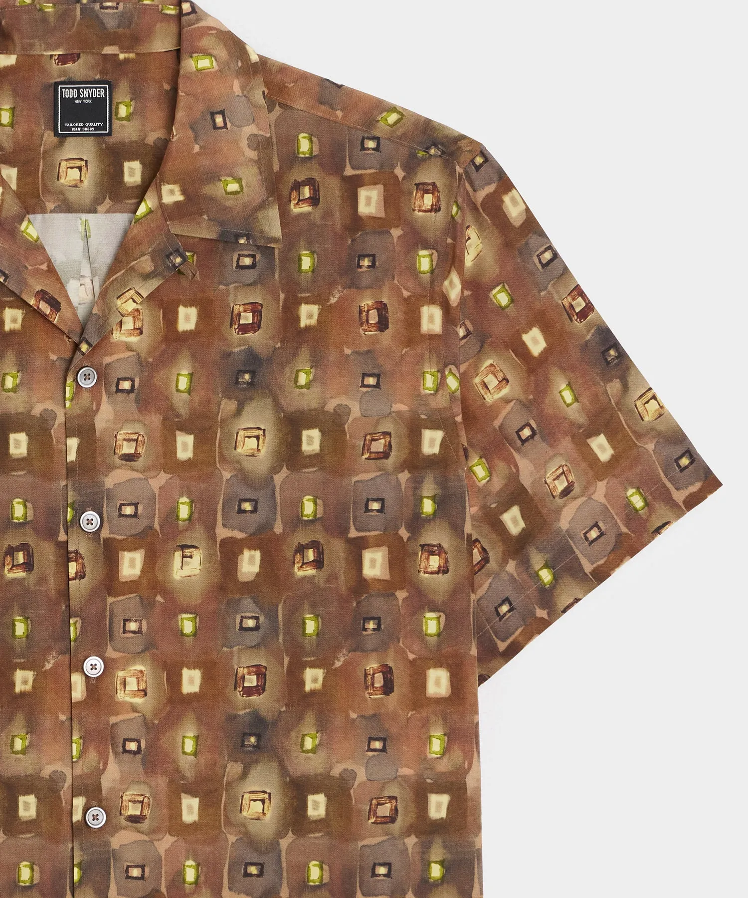 Cropped Silk-Cotton Camp Collar Shirt