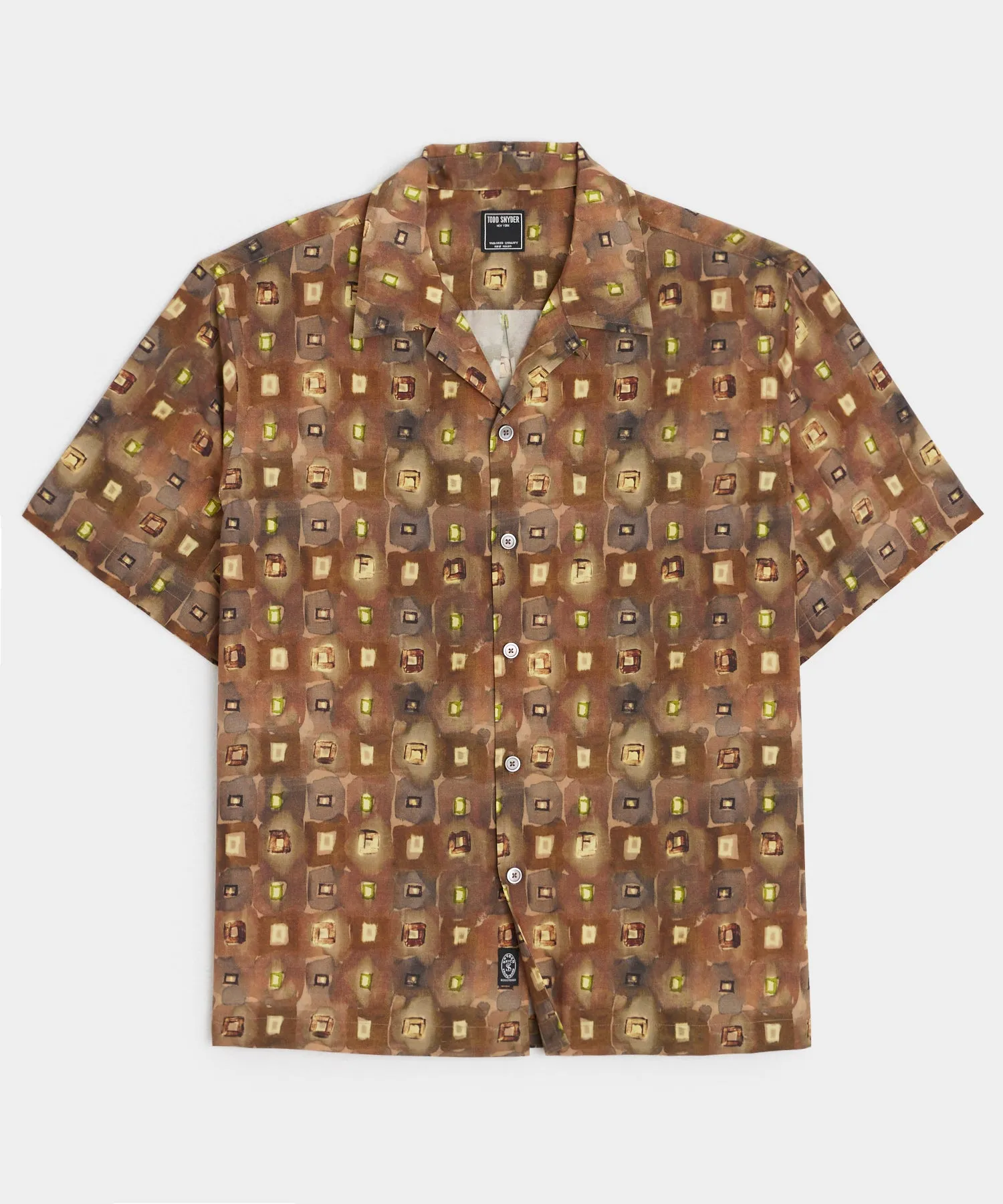 Cropped Silk-Cotton Camp Collar Shirt