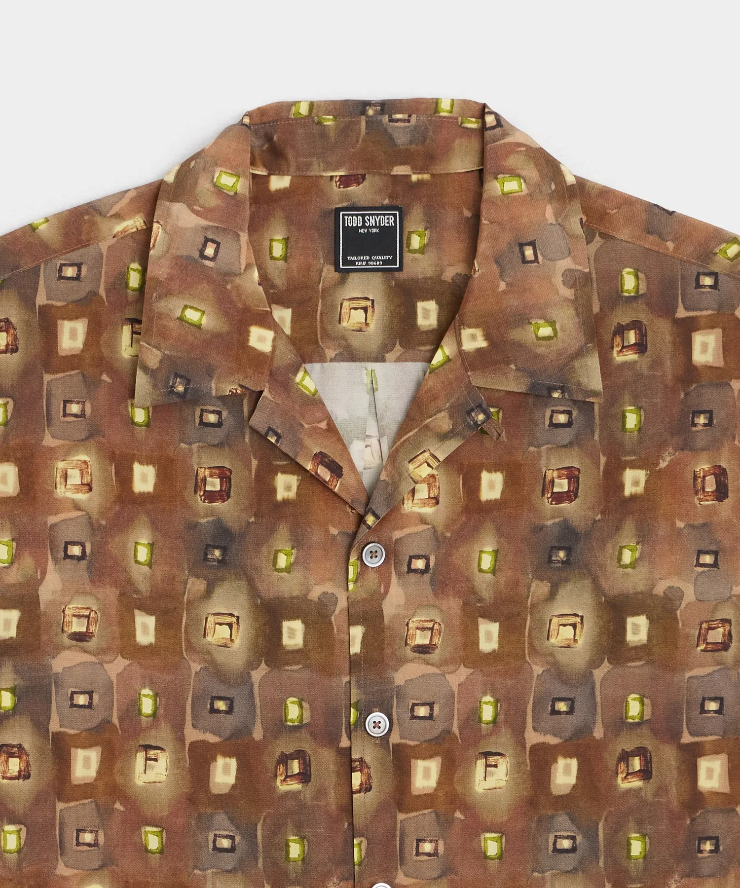 Cropped Silk-Cotton Camp Collar Shirt
