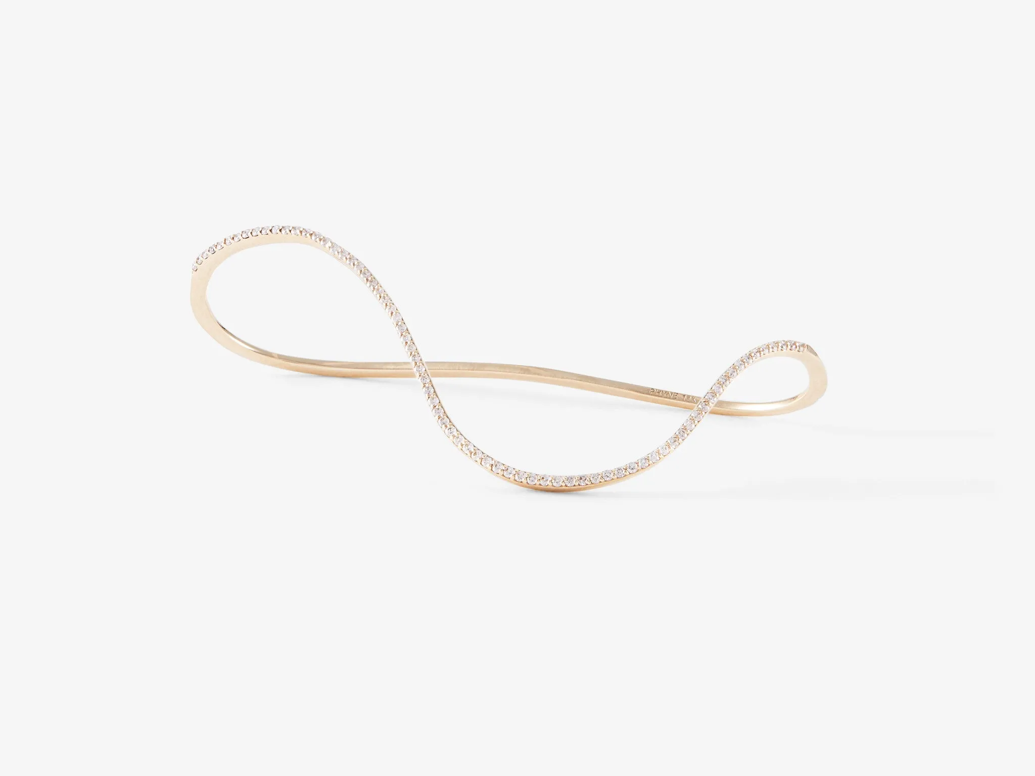 Curved Diamond Pavé Palm Cuff