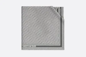 D-Oblique Shawl • Gray Wool, Silk and Cotton