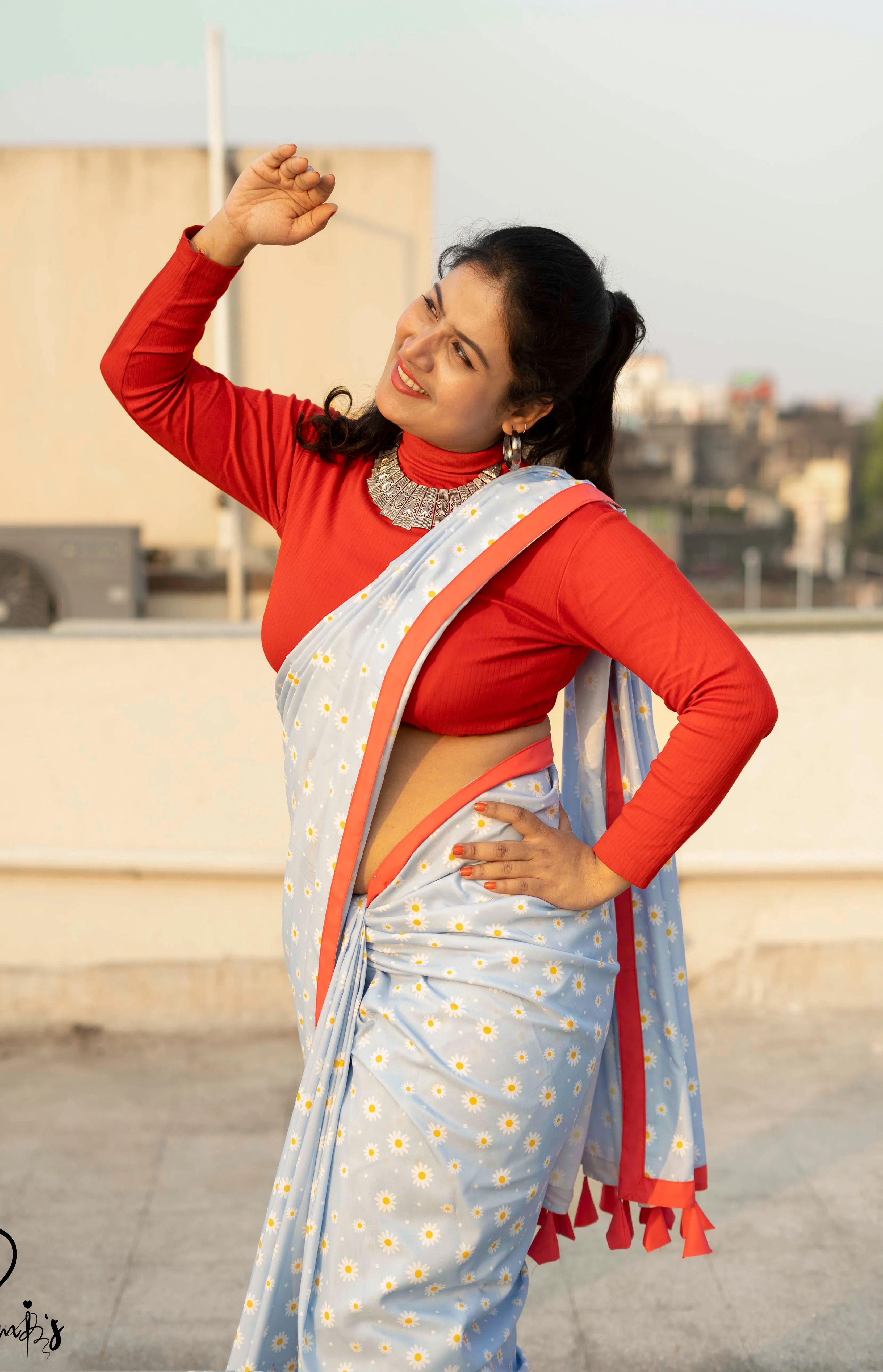 Daisy Printed Quirky Saree