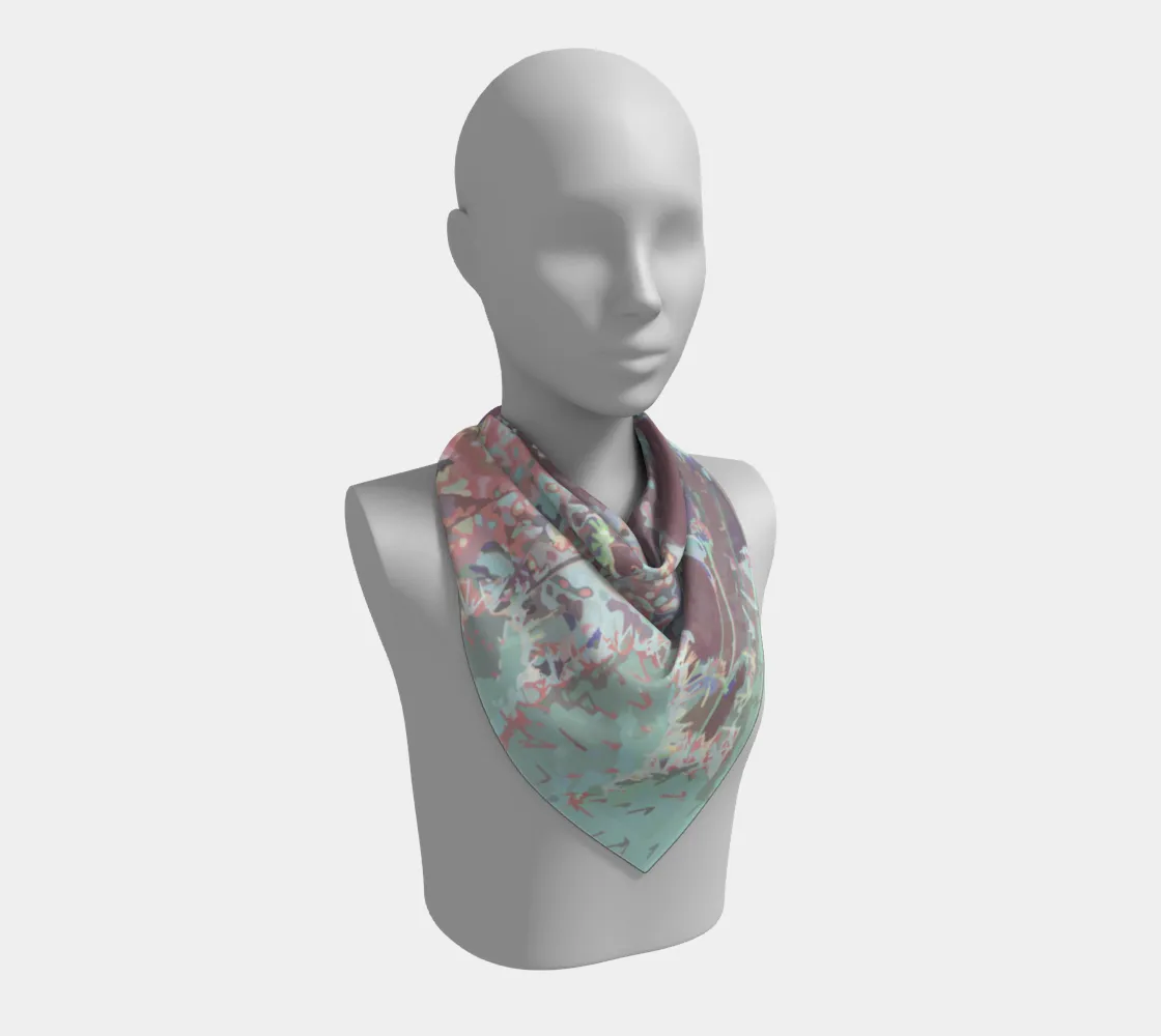 Delilah loves the desert square scarf in shades of mauve