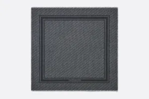 Dior Oblique Shawl • Navy Blue Wool and Silk