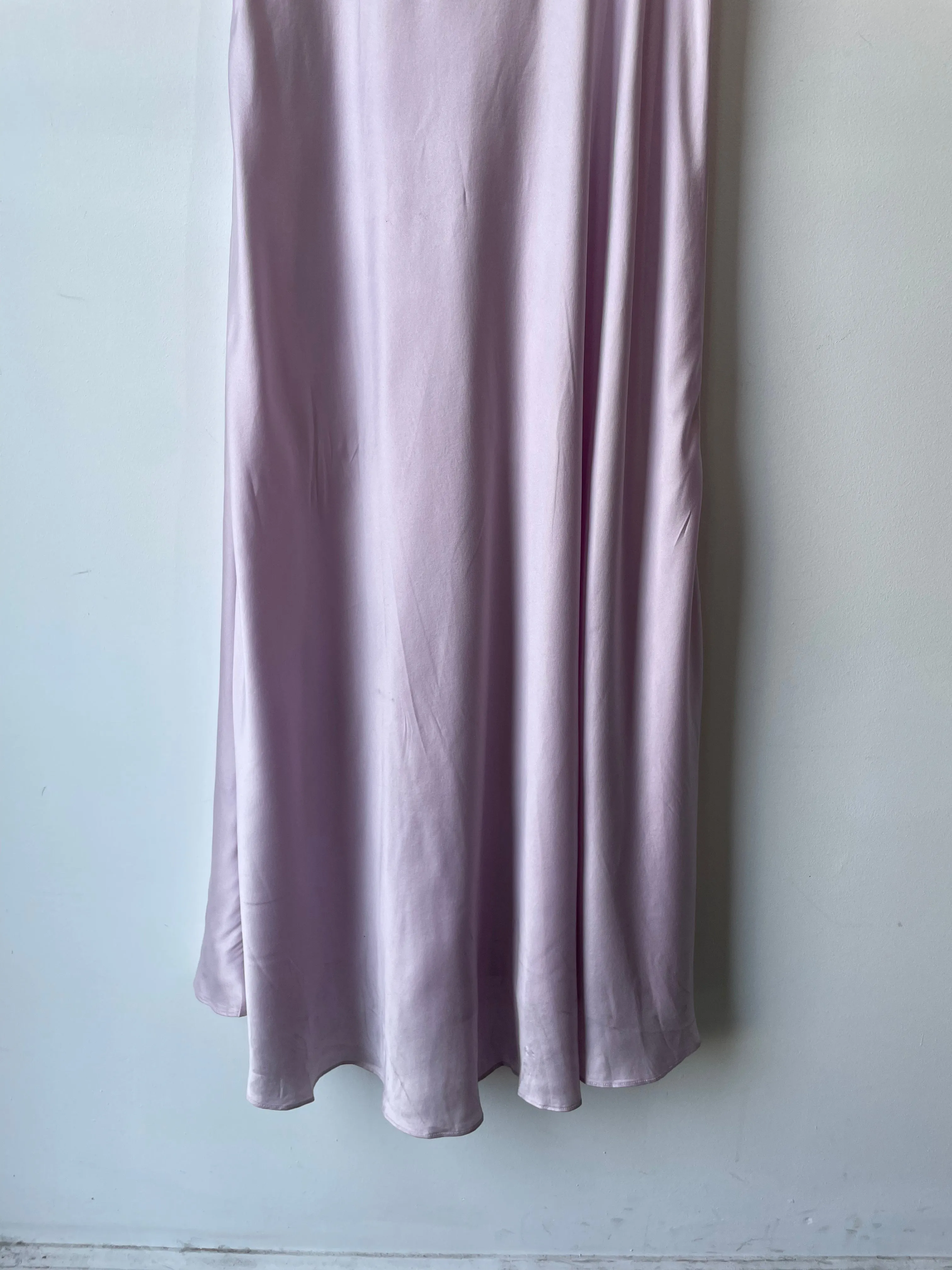 Doen Evonna Purple Thistle Silk Ruffle Dress