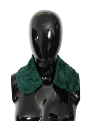 Dolce & Gabbana Elegant Lambskin Fur Scarf In Lush Green