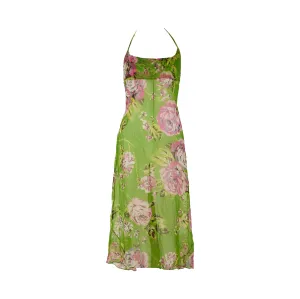 Dolce & Gabbana Green Floral Dress