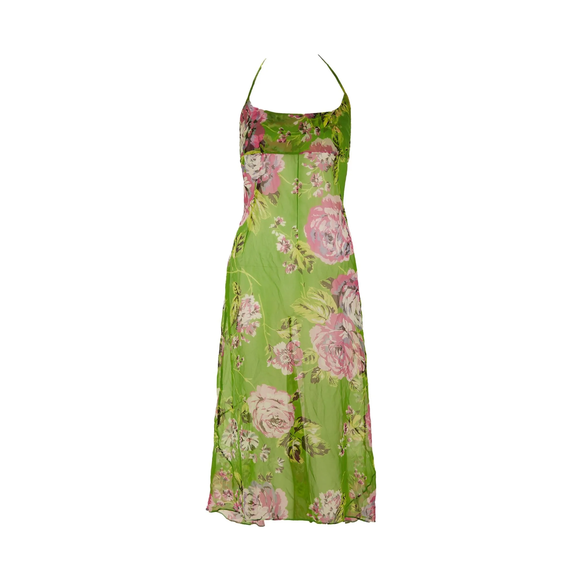 Dolce & Gabbana Green Floral Dress