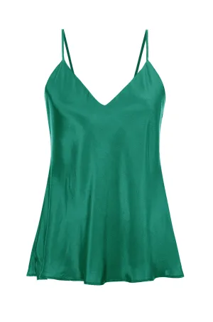 Double Silk Solid Cami Colombian Jade