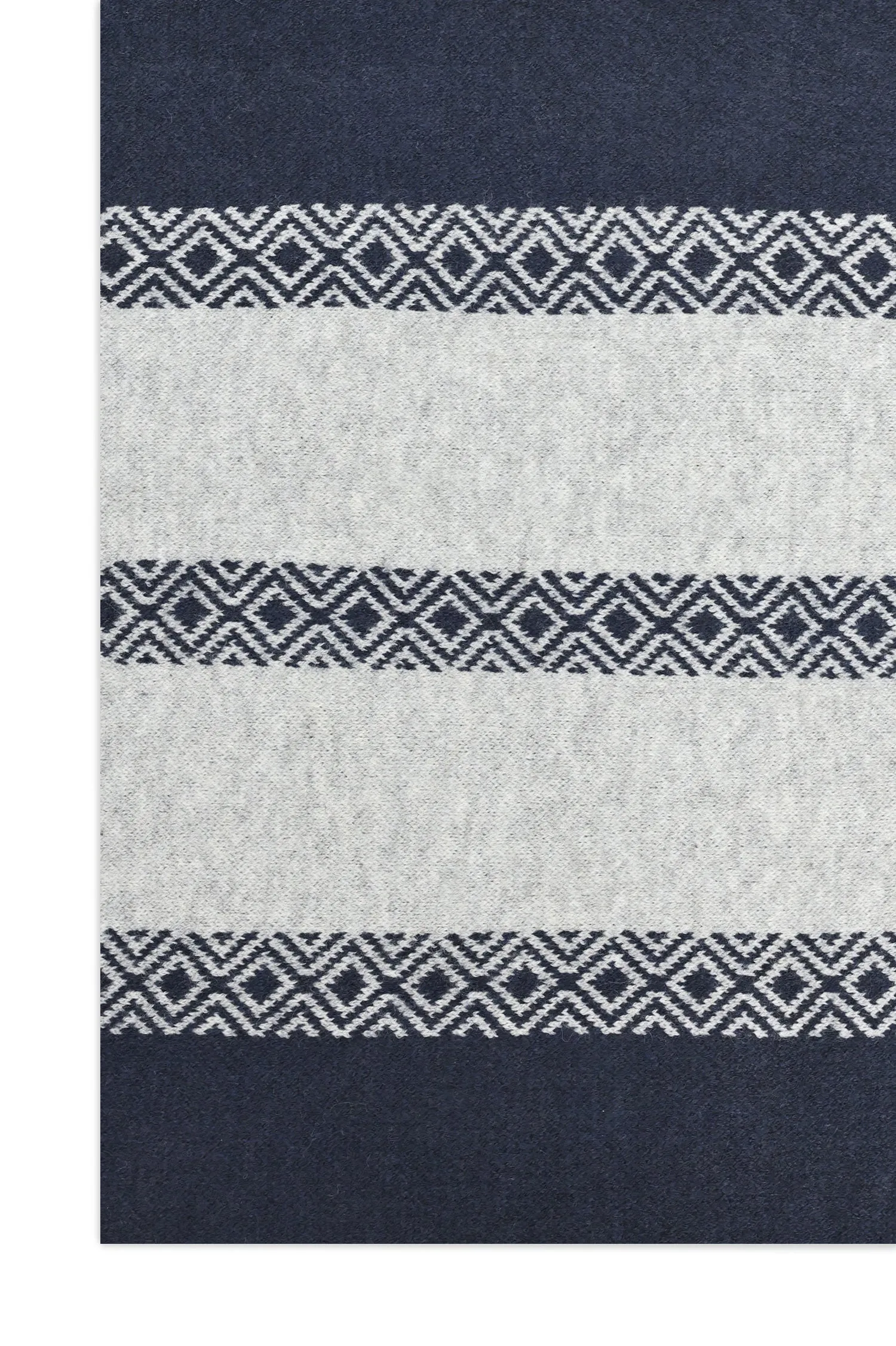DUAL-TONE GEOMETRIC SCARF-NAVY