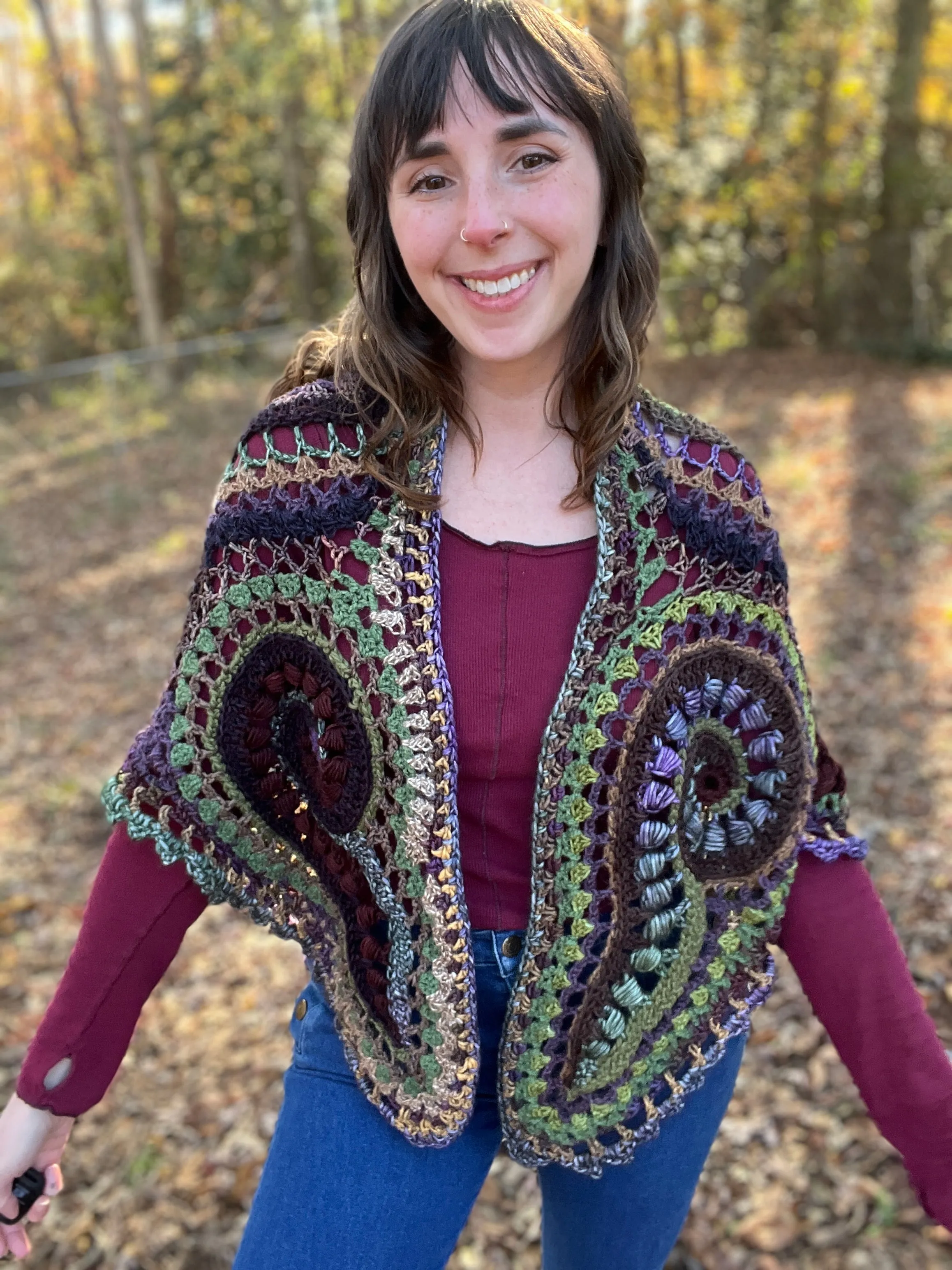 Earth Angel Freeform Crochet Shawl