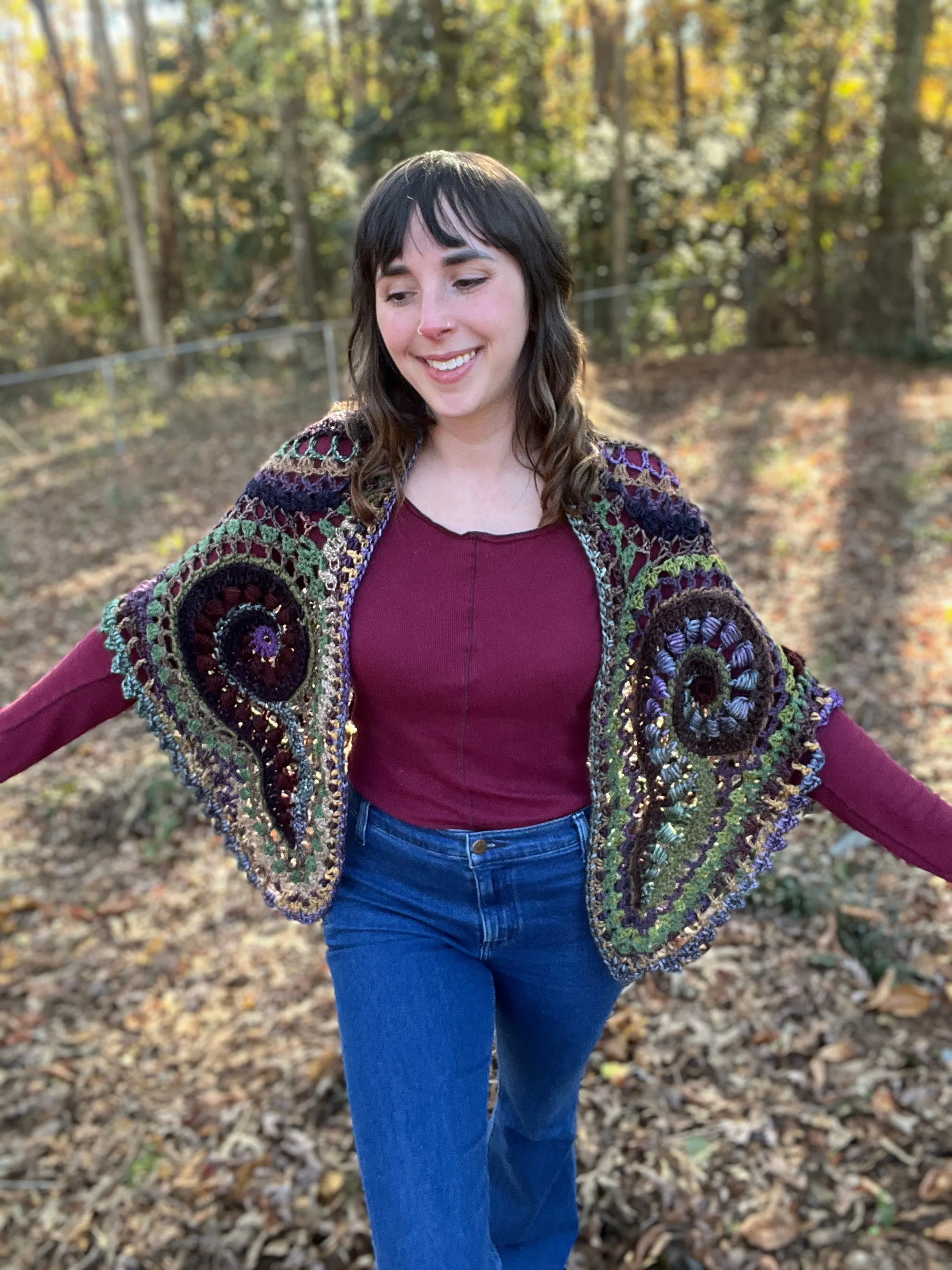 Earth Angel Freeform Crochet Shawl