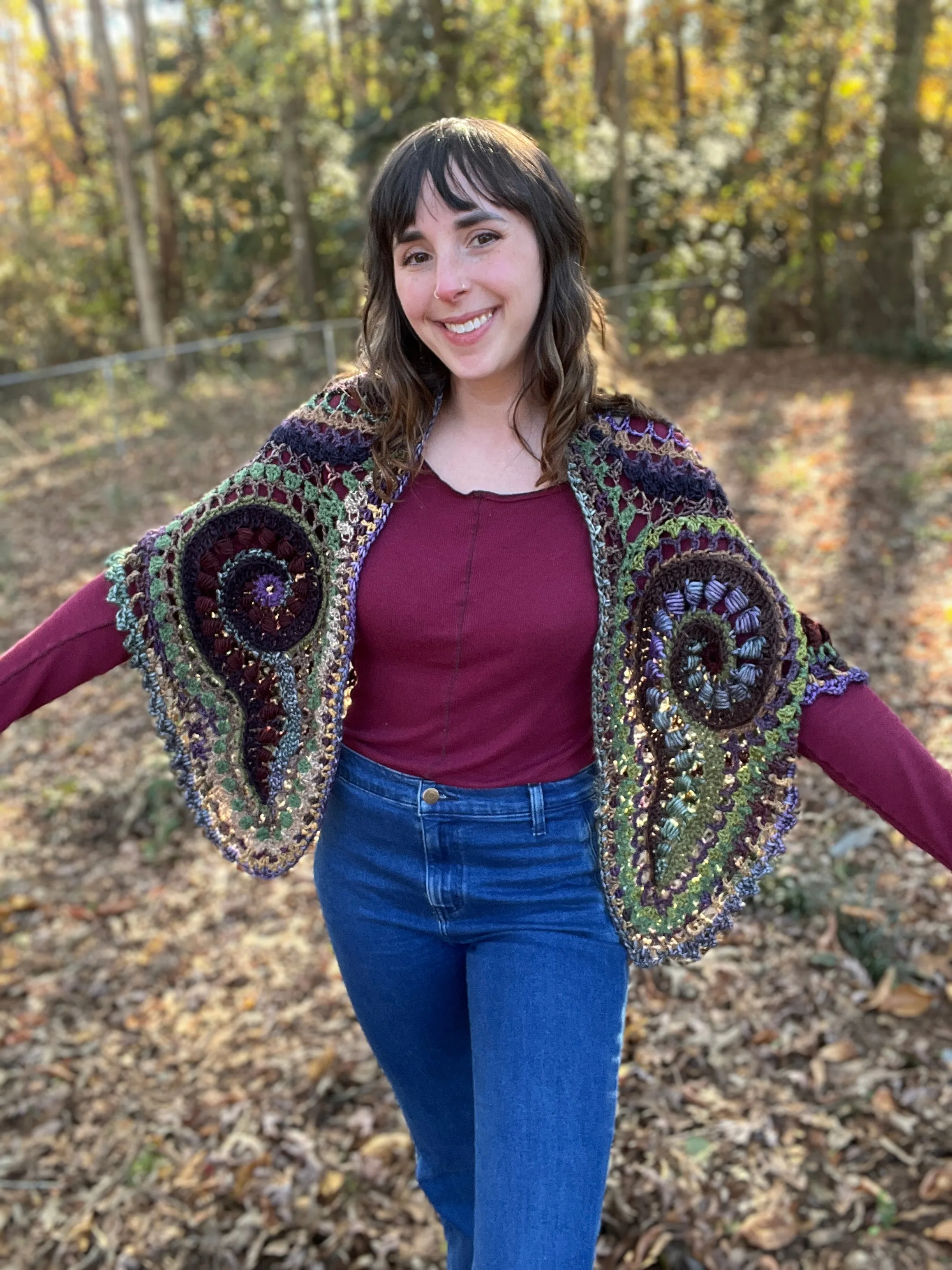 Earth Angel Freeform Crochet Shawl