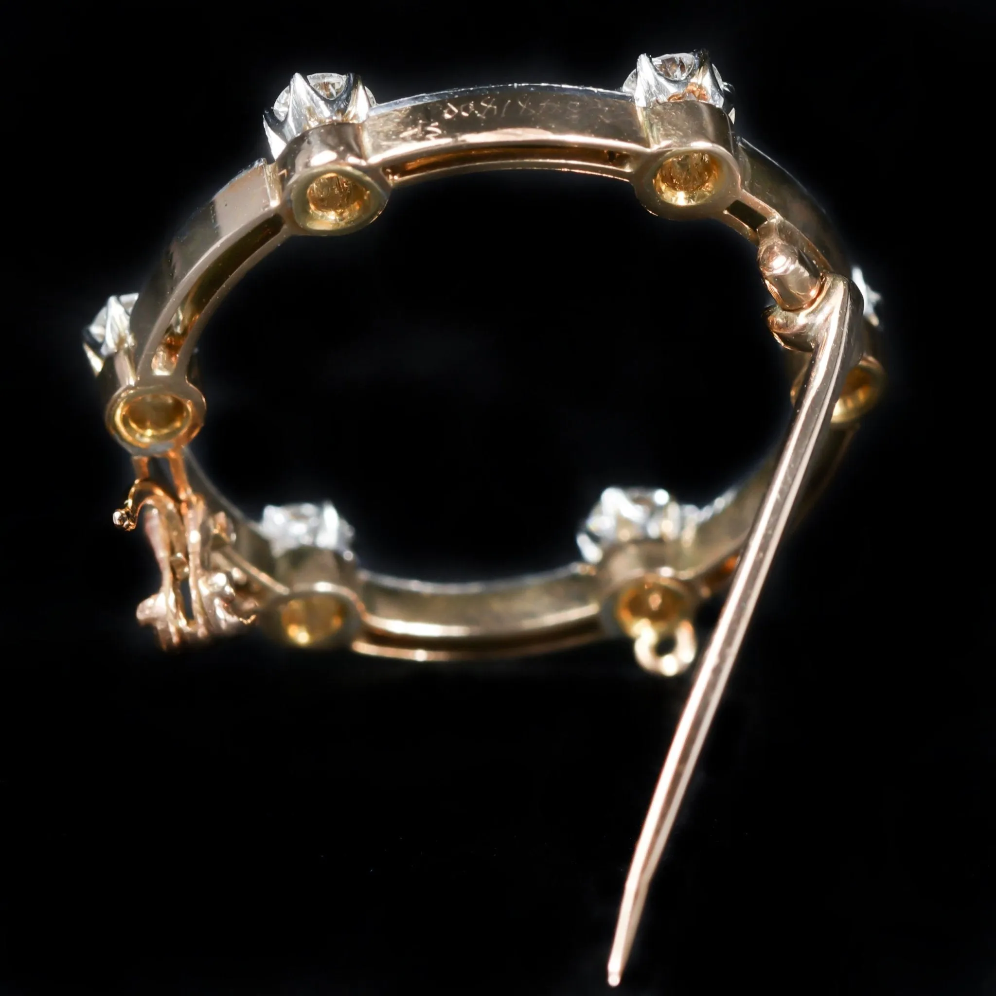 Edwardian 0.65 CTW Old European Cut Diamond Brooch