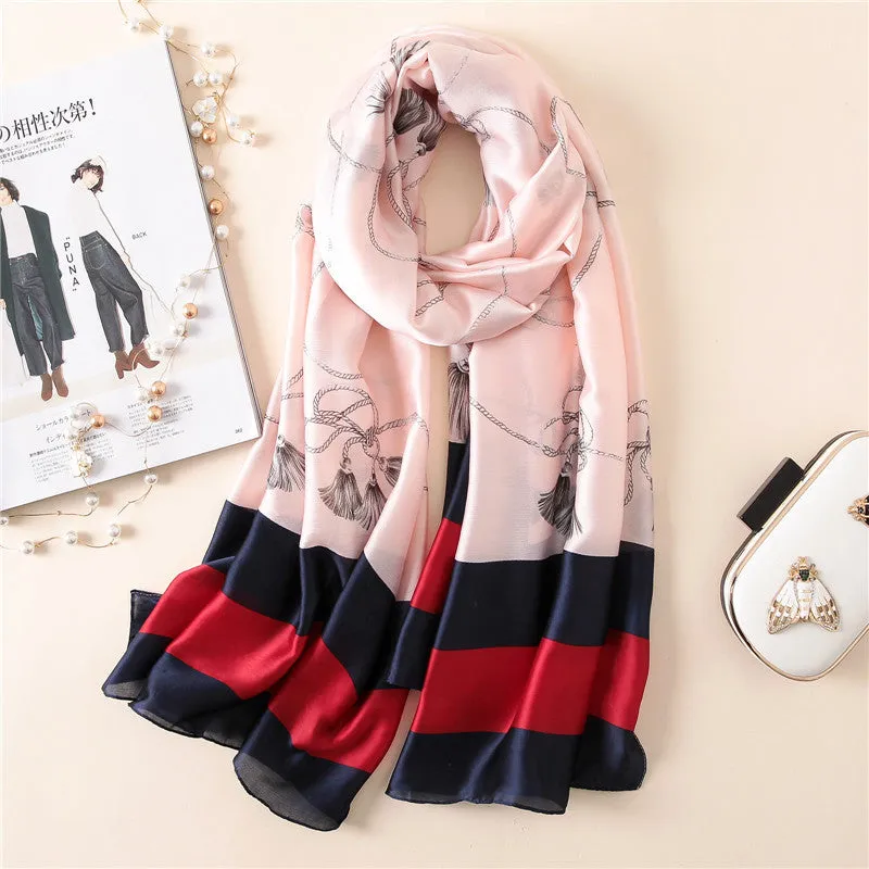 Elegant Fashion Silk Scarf Shawl Wrap for Women Ladies Girls 90x180