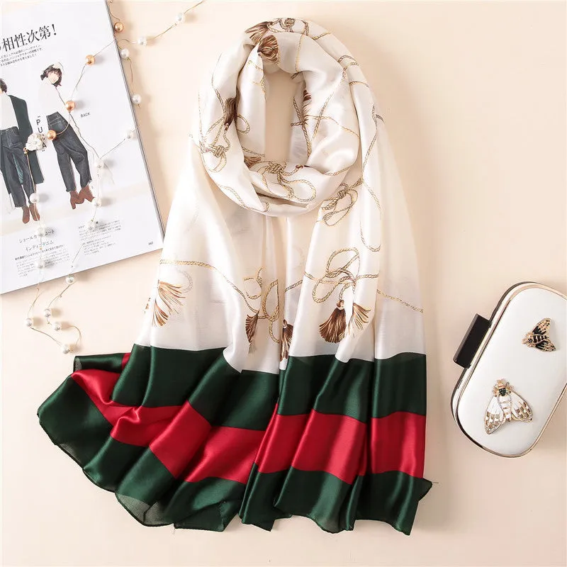 Elegant Fashion Silk Scarf Shawl Wrap for Women Ladies Girls 90x180