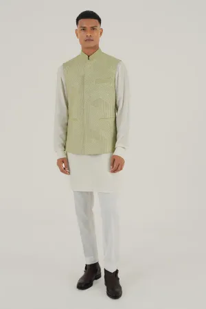 Embroidered Front Open Jawahar Jacket