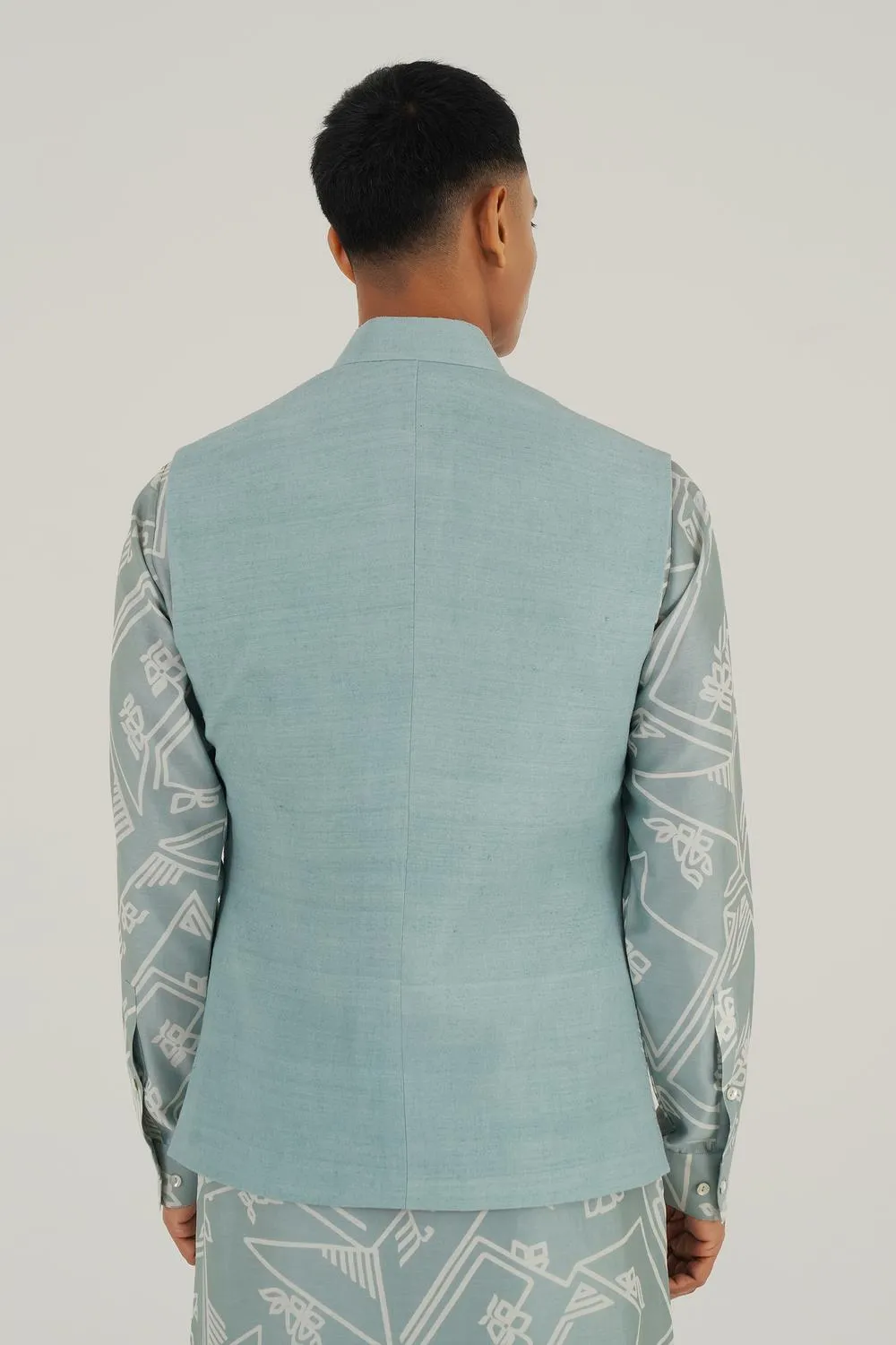 Embroidered Front Open Jawahar Jacket