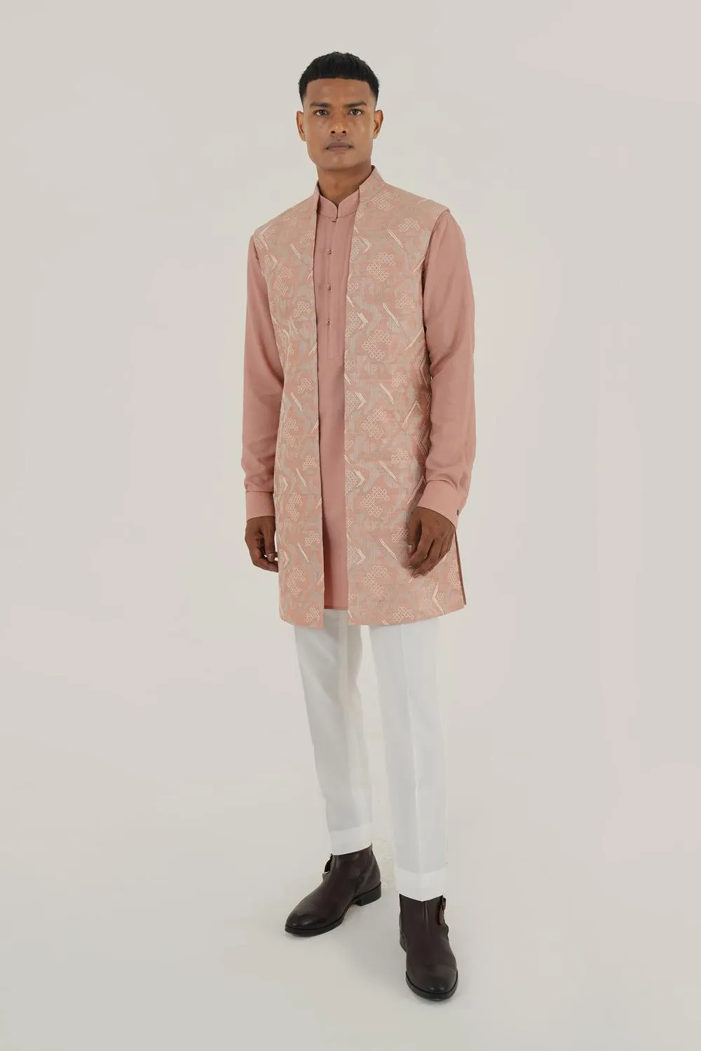 Embroidered Long Jawahar Jacket