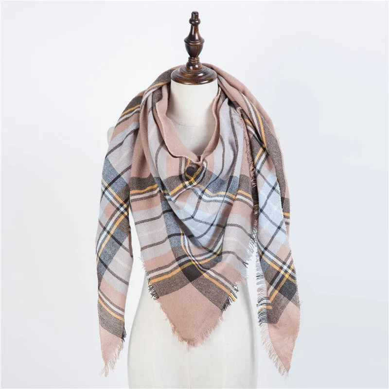 esign Women Triangles Scarf Long Scarves Shawl Autumn Winter