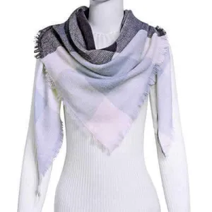 esign Women Triangles Scarf Long Scarves Shawl Autumn Winter