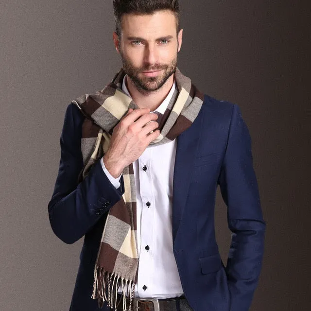 Europe Fashion Cotton Shawl Scarves Men