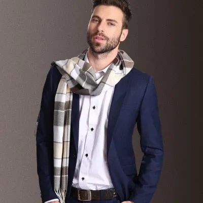 Europe Fashion Cotton Shawl Scarves Men