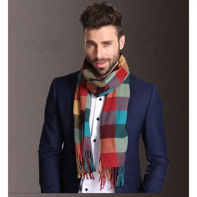Europe Fashion Cotton Shawl Scarves Men