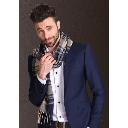 Europe Fashion Cotton Shawl Scarves Men