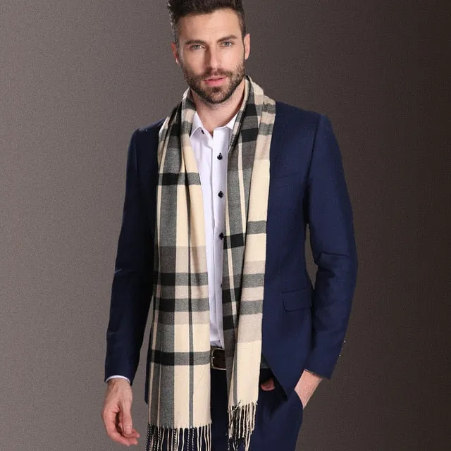 Europe Fashion Cotton Shawl Scarves Men