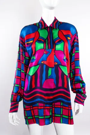 Expressionist Portrait Print Shirt