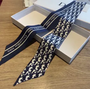 Exquisite CD double-sided printed silk scarf