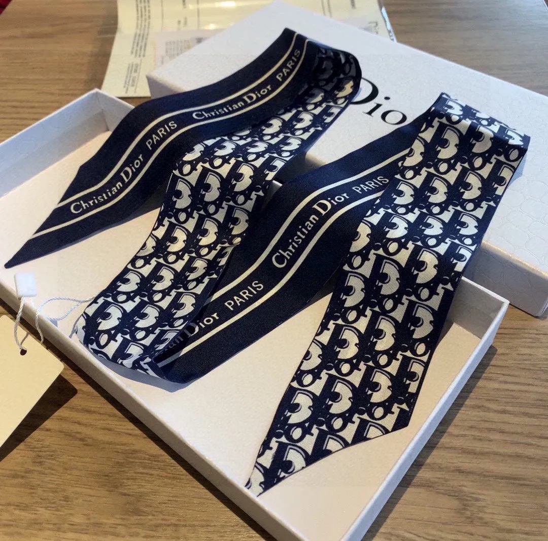 Exquisite CD double-sided printed silk scarf