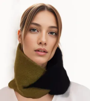 Extra Soft Brushed Alpaca Twist Neck Warmer or Head Band Mustard