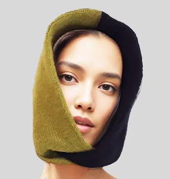 Extra Soft Brushed Alpaca Twist Neck Warmer or Head Band Mustard