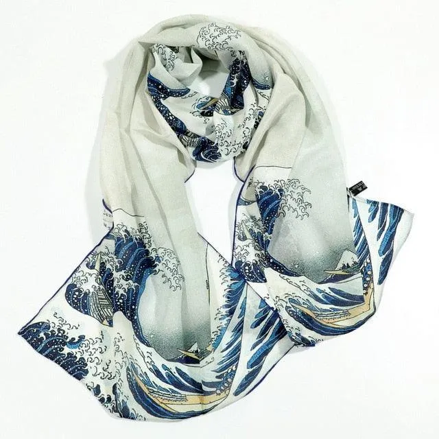 Famous Art Inspired 100% Silk Scarves