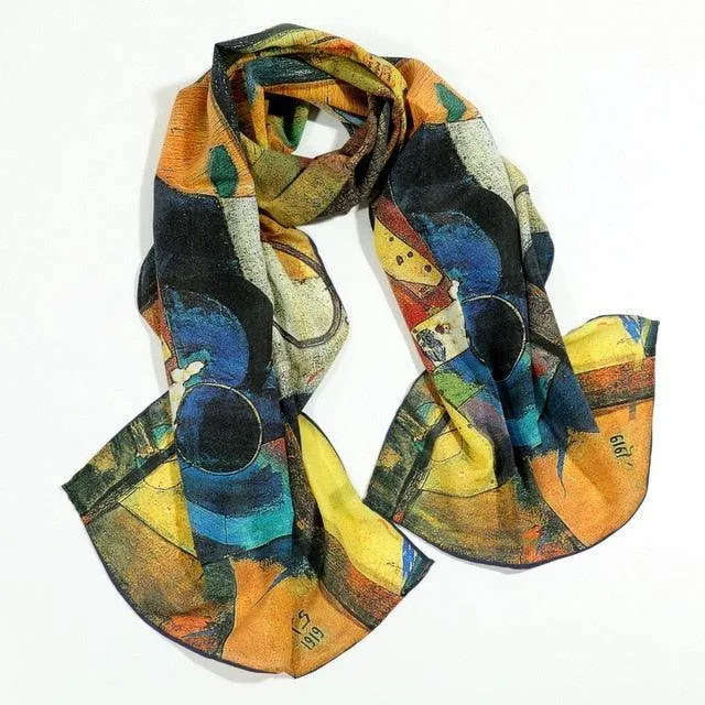 Famous Art Inspired 100% Silk Scarves
