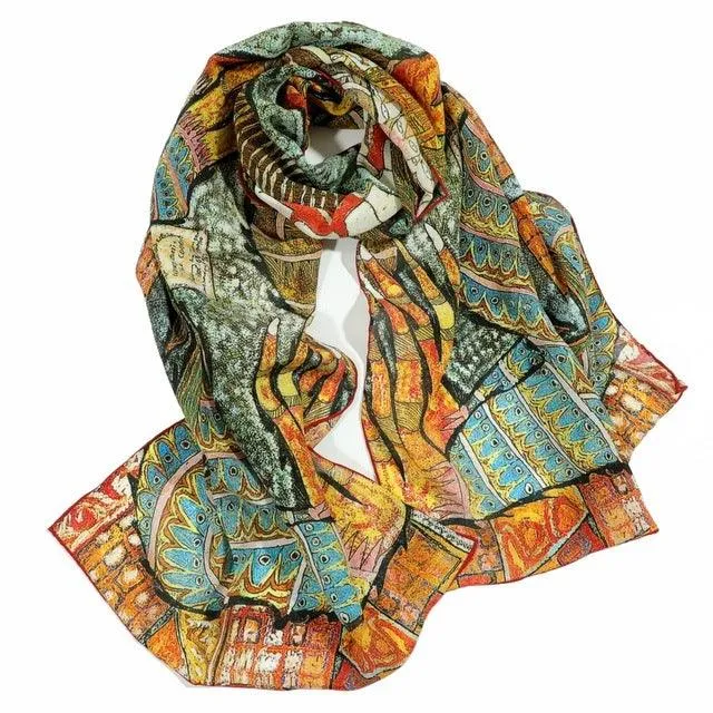Famous Art Inspired 100% Silk Scarves