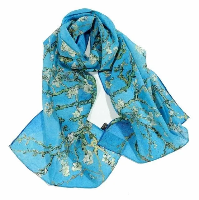 Famous Art Inspired 100% Silk Scarves