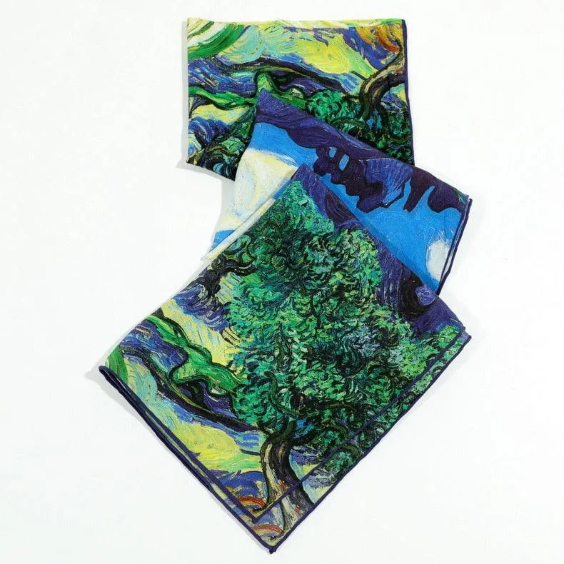 Famous Art Inspired 100% Silk Scarves