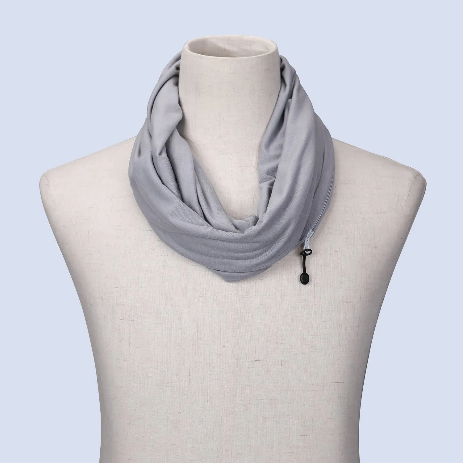 Fashion Infinity Scarf with Zipper Pocket Loop Scarf for Women and Men Neck Head Scarves Travel Wrap