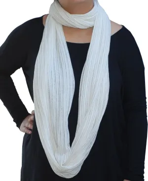 Fashion Scarf Infinity Shawl Off White Beige One Size