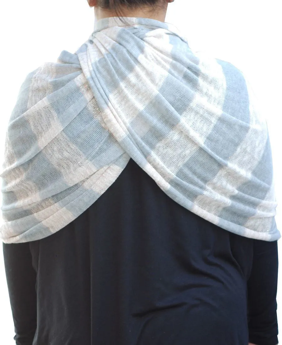 Fashion Scarf Infinity Shawl Pink Gold Stripes One Size